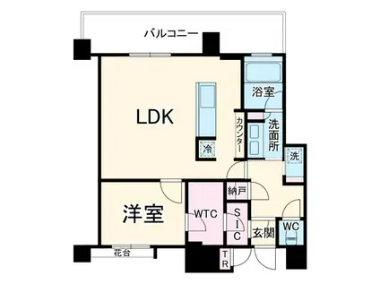 パークタワー横濱ポートサイド(1LDK/1階)の間取り写真