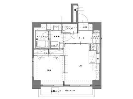 コーヅ白金台(1LDK/3階)の間取り写真