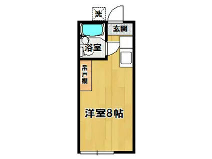 井川ハイツ(ワンルーム/1階)の間取り写真