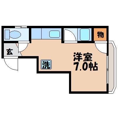 パークレジデンス本尾(ワンルーム/2階)の間取り写真