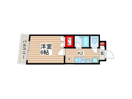 モンシェール錦糸町弐番館(1K/2階)の間取り写真