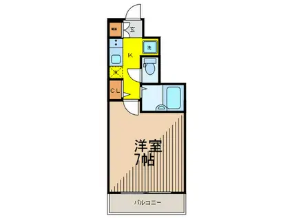 エステムプラザ神楽坂ノース RESIDENCE(1K/3階)の間取り写真