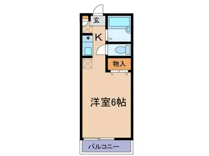 レジデンス八島(ワンルーム/2階)の間取り写真