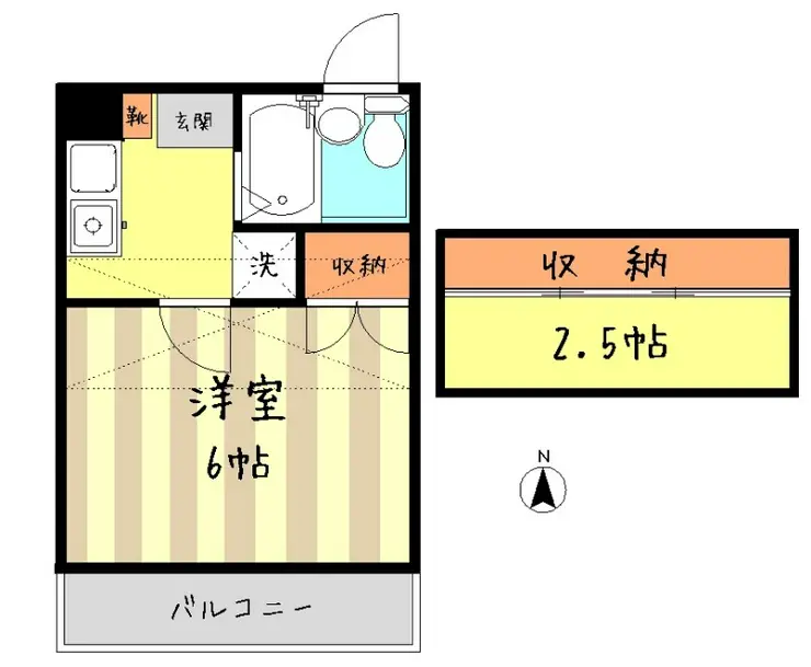 グリーンハイムB 2階階 間取り