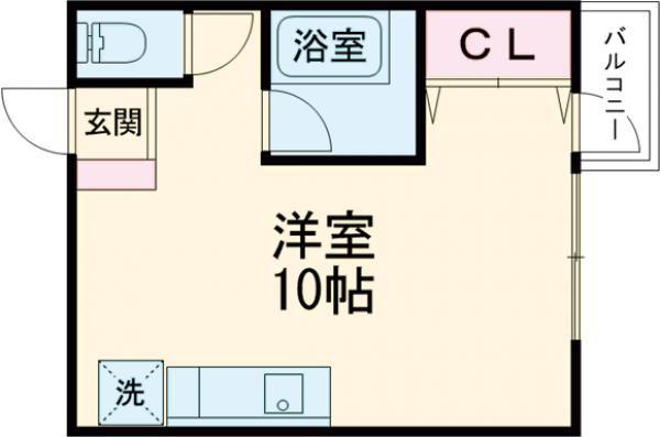 マキノ宮脇マンション(ワンルーム/1階)の間取り写真