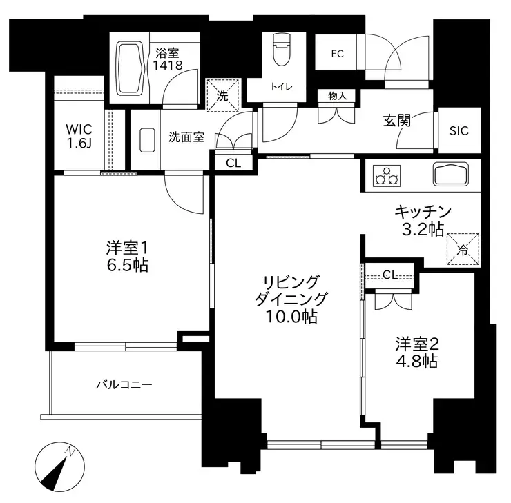 THE ROPPONGI TOKYO CLUB RESIDENCE 11階階 間取り