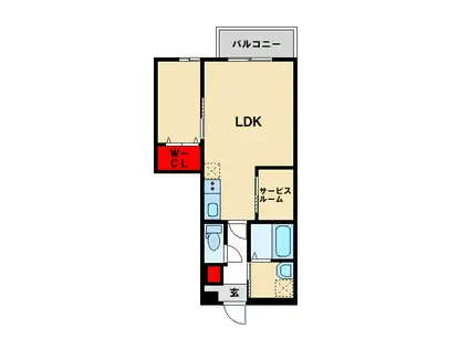 LIFEFIELD小郡II(1SLDK/1階)の間取り写真