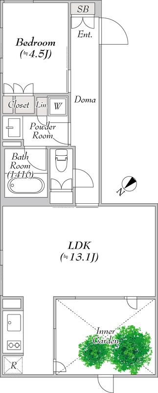 REGNO COLLAGE レグノコラージュ(1LDK/1階)の間取り写真