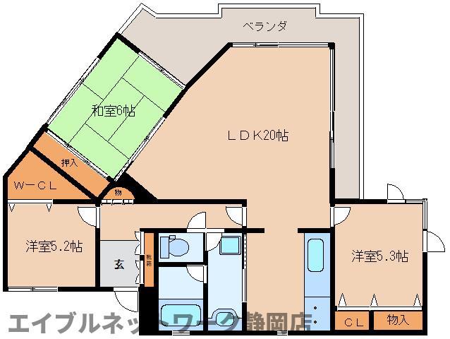 コンフォール安東(3LDK/1階)の間取り写真