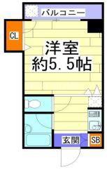 プレアール八尾本町(1K/2階)の間取り写真