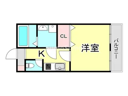 ワコーレヴィアノ須磨関守(1K/1階)の間取り写真