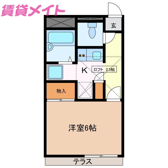 SJ UNEME(1K/1階)の間取り写真