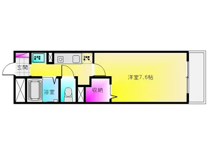 フローラルハイムオガワ(1K/2階)の間取り写真