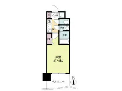 セレニテ日本橋プリエ(1K/6階)の間取り写真