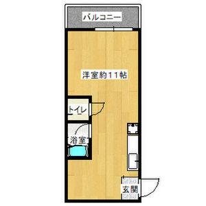 フラッグス肥後橋(ワンルーム/3階)の間取り写真