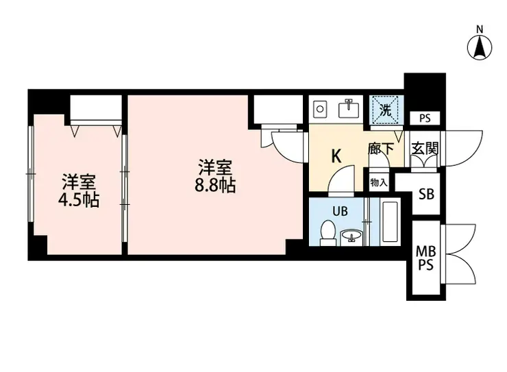 デュオ・スカーラ新宿 5階階 間取り