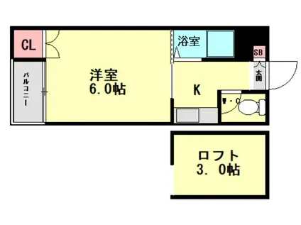 レクエルドI(1K/1階)の間取り写真