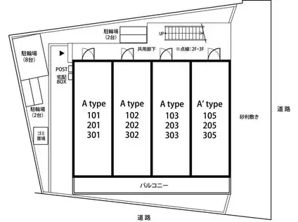 リブリ・鵠沼海岸(1K/1階)の間取り写真