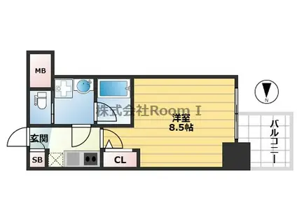コンフォリア・リヴ大阪本町(1K/7階)の間取り写真