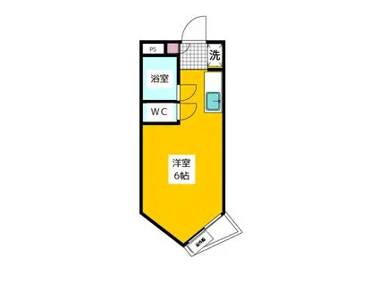 フルセイル橋本VIII(ワンルーム/2階)の間取り写真