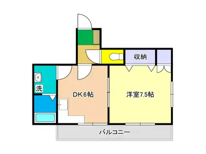 クリオコート(1DK/3階)の間取り写真
