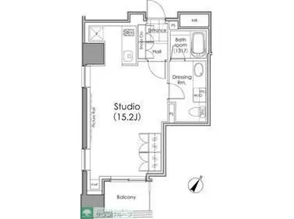 パークハビオ水天宮前(ワンルーム/5階)の間取り写真