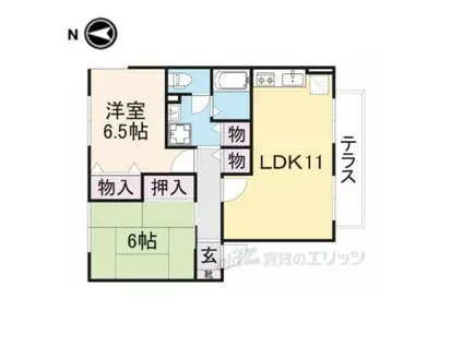 ジュネスコート(2LDK/1階)の間取り写真