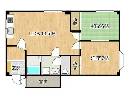 ファーストハイツ大島II(2LDK/2階)の間取り写真