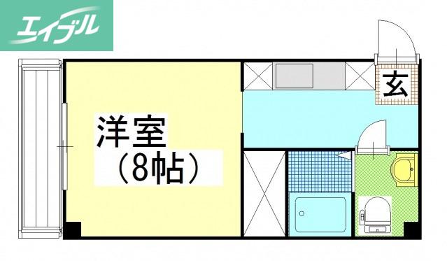 プレアール野田屋町(1K/6階)の間取り写真