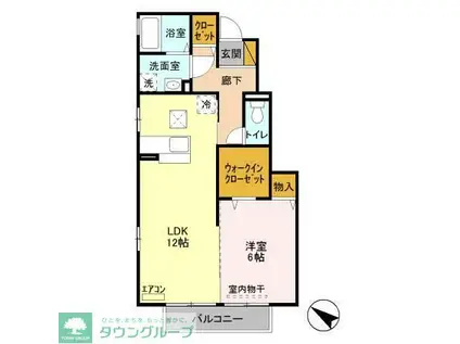 NOEL(1LDK/1階)の間取り写真