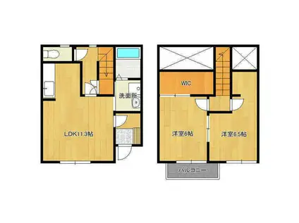 MARRON TERRASSE(2LDK/1階)の間取り写真