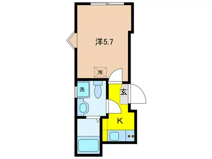 メゾンド・アヴェニール亀有(1K/2階)の間取り写真