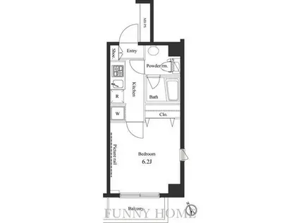 APRECITY桜上水(1K/5階)の間取り写真