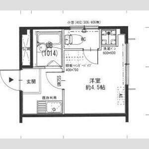 池田マンション(1K/4階)の間取り写真