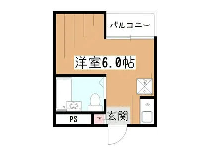 オークビル(ワンルーム/5階)の間取り写真