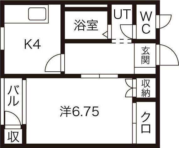 パストラルプレイス(1K/2階)の間取り写真