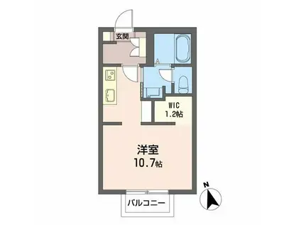 フォーブル南仙台(ワンルーム/1階)の間取り写真