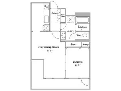 渋谷プロパティータワー(1LDK/15階)の間取り写真