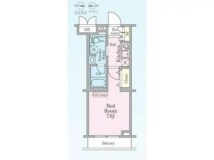 ハイズ新宿西落合(1K/2階)の間取り写真