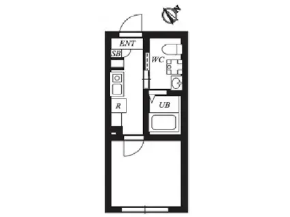 プラチナフォルム東十条II(1K/1階)の間取り写真