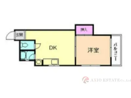 第2ホーユーハイツ(1DK/3階)の間取り写真