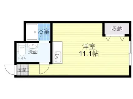 鴫野センタービル(ワンルーム/3階)の間取り写真