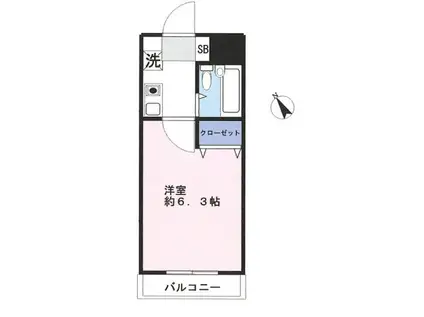 DOM学芸大(1K/1階)の間取り写真