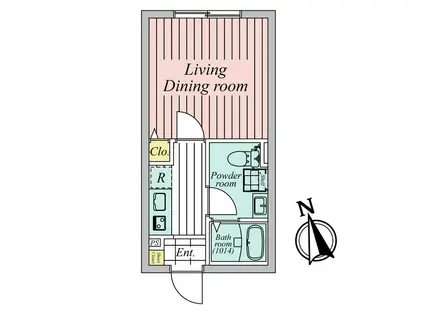 YOLK江古田(1K/2階)の間取り写真