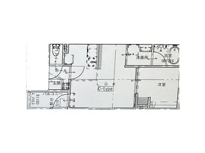 中岡崎AP(1LDK/2階)の間取り写真