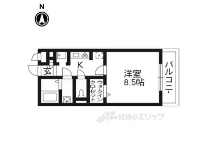 エトワールシャトレ(1K/2階)の間取り写真