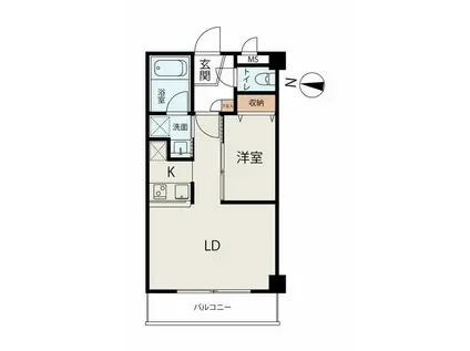 ヘルデンフィールズII(1LDK/5階)の間取り写真