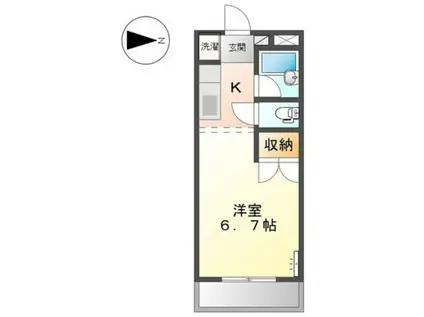 セレニテ東山(1K/1階)の間取り写真