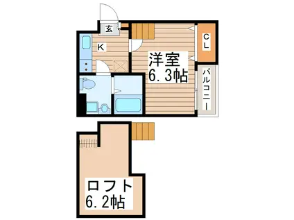 BEEHOUSE(1K/1階)の間取り写真