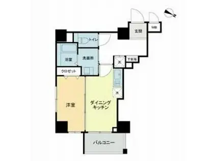 プレセダン板橋本町(1DK/8階)の間取り写真